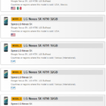 Модели телефонов Nexus 5x